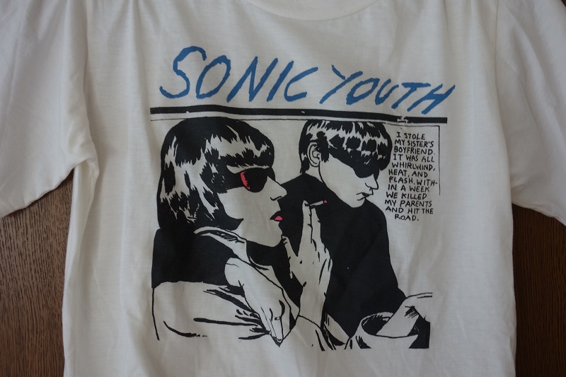 Kフォローで割引多数出品中ソニック　ユース　SONIC youth XL 青　洗濯機　ヴィンテージtシャツ